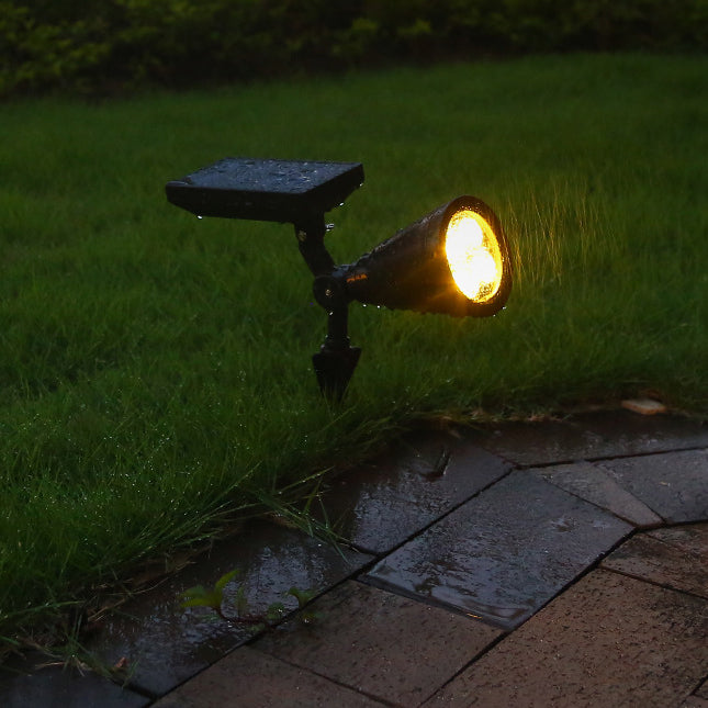 Modern Solar Waterproof LED Conical Spotlight - Outdoor Floor Plug Light