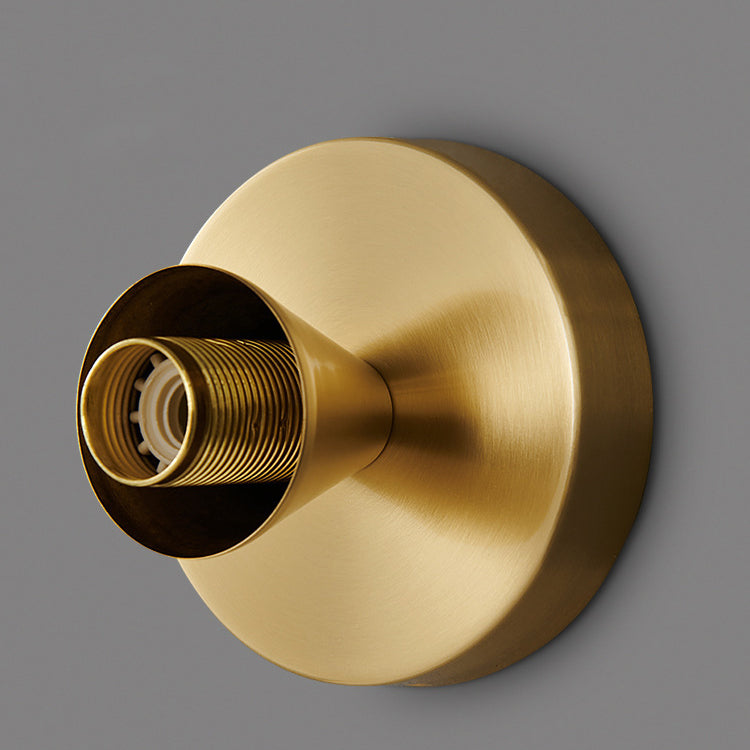 Modern Luxury Glass Sun Shape Copper Flush Mount Light - Dual Purpose 1-Light Fixture
