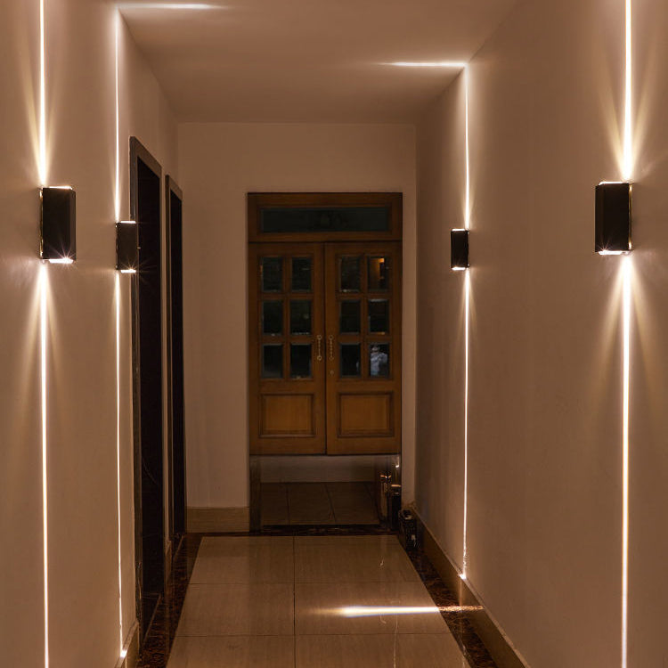 Modern Waterproof LED Wall Sconce - Minimalist Outdoor Beam Spotlight