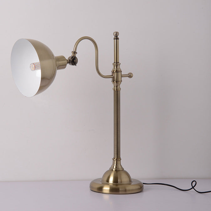 Industrial Retro Gold Iron Long Arm LED Table Lamp