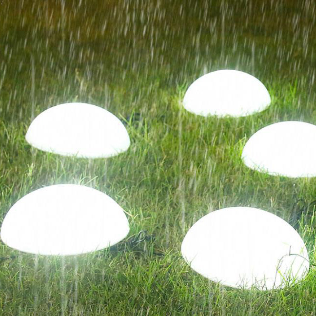 Solar 5 Half Ball LED Garden Lights - Decorative Lawn Plug-In Outdoor Lighting