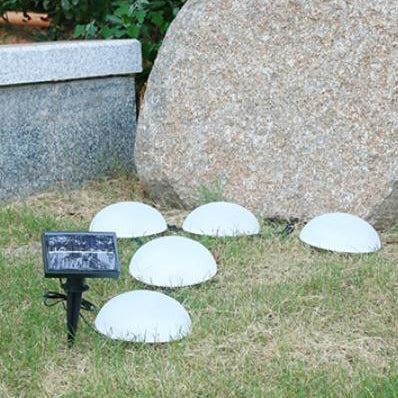 Solar 5 Half Ball LED Garden Lights - Decorative Lawn Plug-In Outdoor Lighting