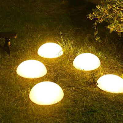 Solar 5 Half Ball LED Garden Lights - Decorative Lawn Plug-In Outdoor Lighting