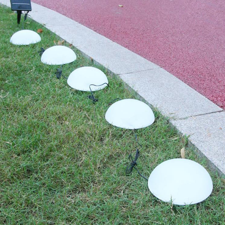 Solar 5 Half Ball LED Garden Lights - Decorative Lawn Plug-In Outdoor Lighting
