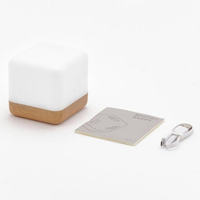 Modern Magic Cube Turn Timer LED Night Light - USB Rechargeable Table Lamp, Adjustable Brightness, Creative Desk Decor, Ideal Gift, Sleep Aid