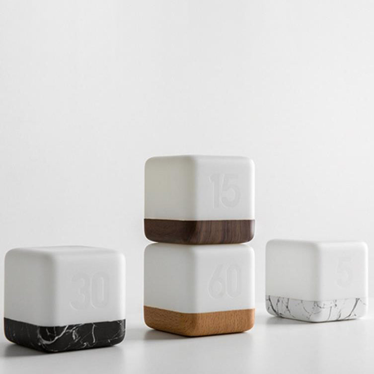 Modern Magic Cube Turn Timer LED Night Light - USB Rechargeable Table Lamp, Adjustable Brightness, Creative Desk Decor, Ideal Gift, Sleep Aid