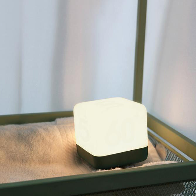 Modern Magic Cube Turn Timer Night Light USB Rechargeable LED Table Lamp - Color Changing Mood Light, Portable Desk Lamp, Touch Control Ambient Lighting, Bedside Nightlight, Smart Home Decor, Children’s Room, Holiday Gift, Energy-Efficient Illumination, U