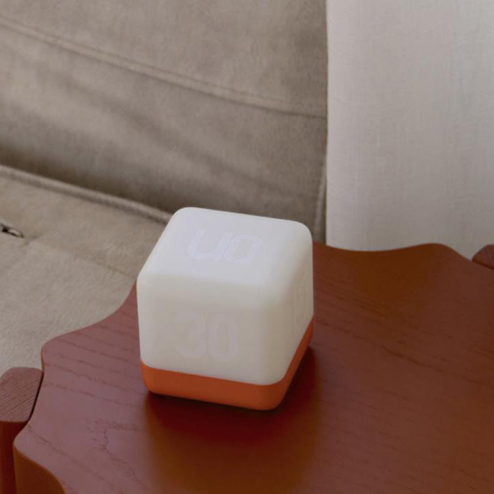 Modern Magic Cube Turn Timer LED Night Light - USB Rechargeable Table Lamp, Adjustable Brightness, Creative Desk Decor, Ideal Gift, Sleep Aid