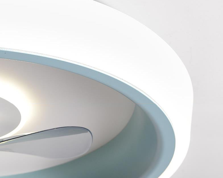 Modern Acrylic LED Ceiling Fan Light - Lightweight Flush Mount Fixture