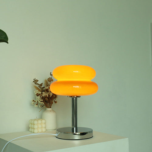 Modern Glass Tart Table Lamp - 1-Light Fixture for Home Decor & Style