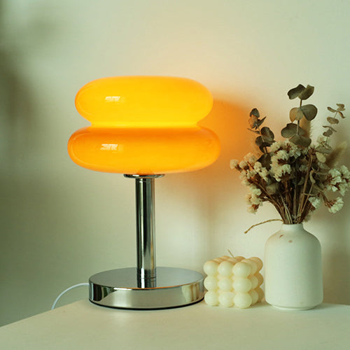 Modern Glass Tart Table Lamp - 1-Light Fixture for Home Decor & Style