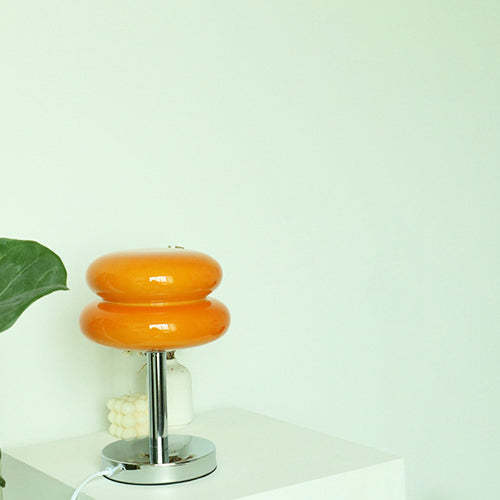 Modern Glass Tart Table Lamp - 1-Light Fixture for Home Decor & Style