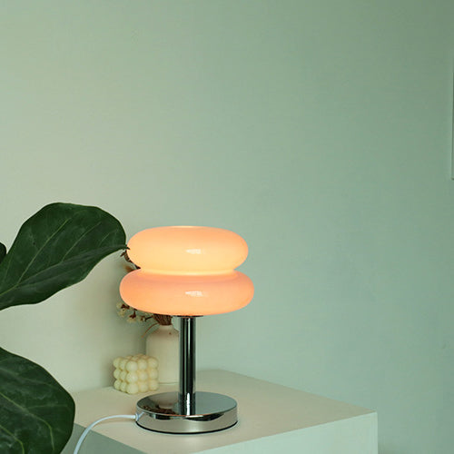 Modern Glass Tart Table Lamp - 1-Light Fixture for Home Decor & Style