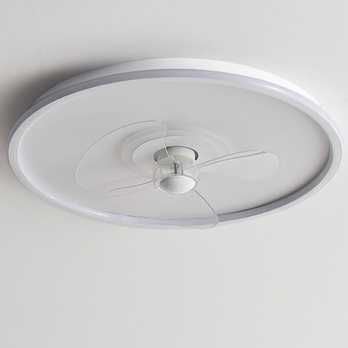 Modern Acrylic Round Minimalist LED Flush Mount Fan Light