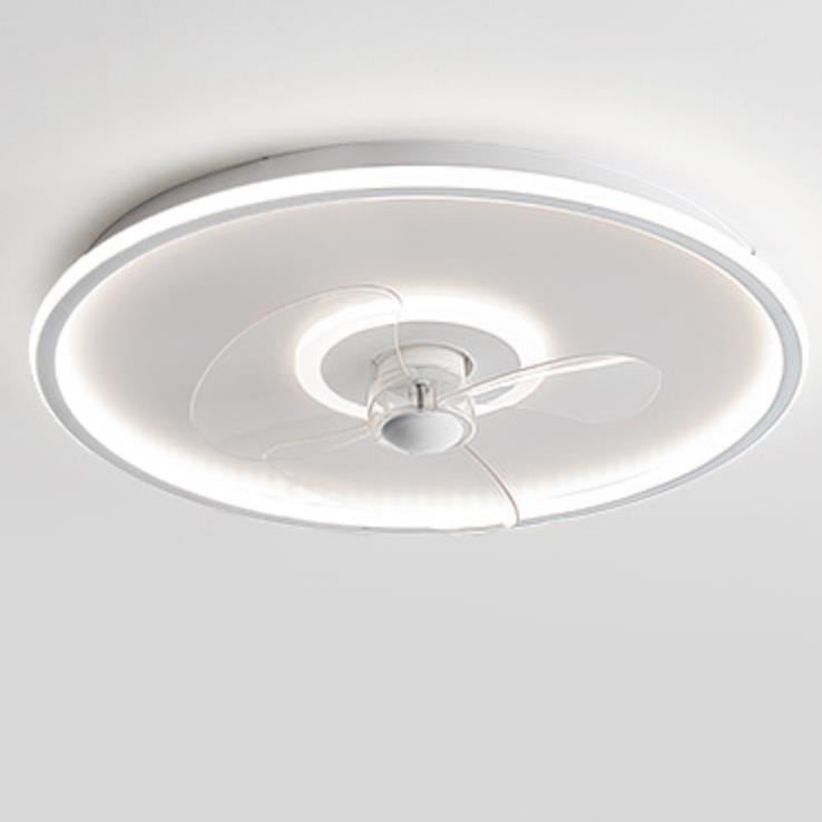 Modern Acrylic Round Minimalist LED Flush Mount Fan Light