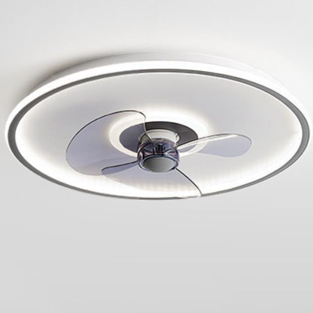 Modern Acrylic Round Minimalist LED Flush Mount Fan Light