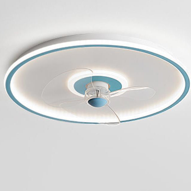 Modern Acrylic Round Minimalist LED Flush Mount Fan Light