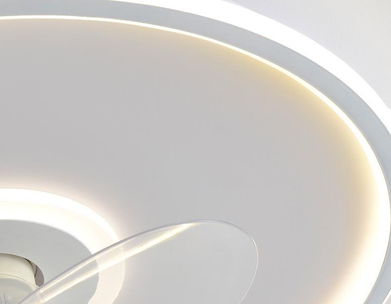Modern Acrylic Round Minimalist LED Flush Mount Fan Light