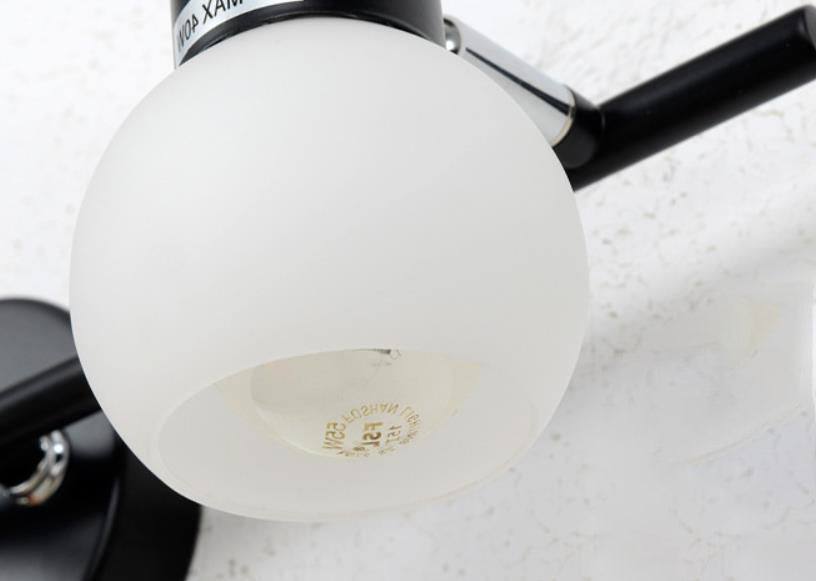 Vintage White Glass Dome Wall Sconce Light - 2/3 Light Vanity Lamp
