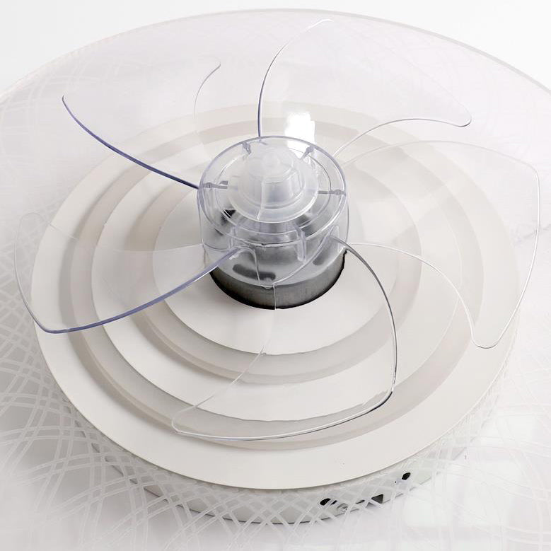 Modern Light Luxury Geometric LED Flush Mount Ceiling Fan Light
