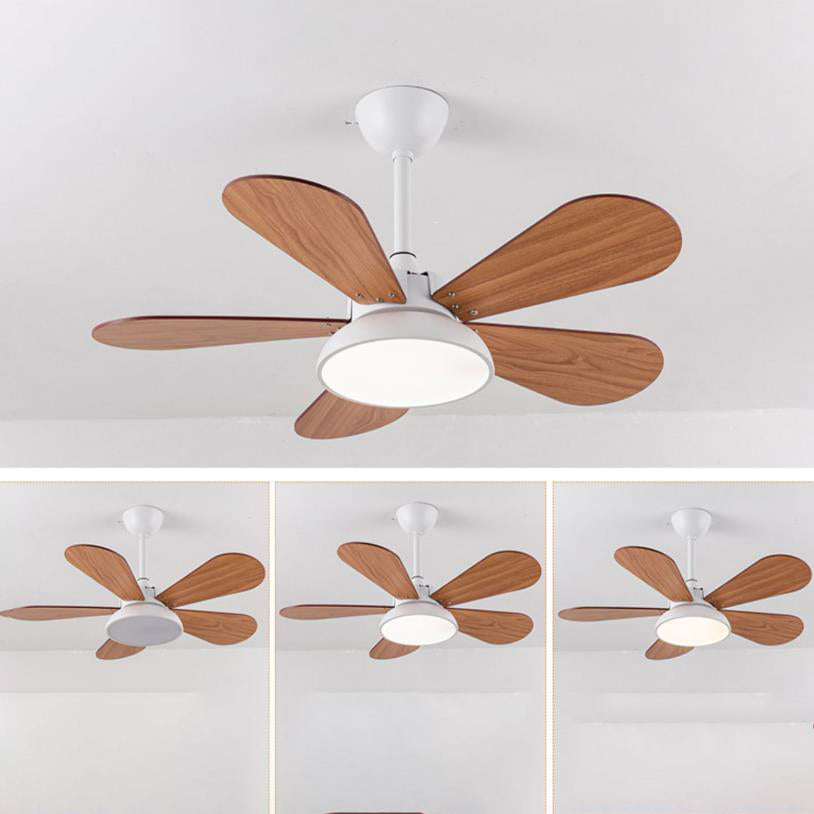 Colorful Round Fan Leaf Kids Downrods Ceiling Light