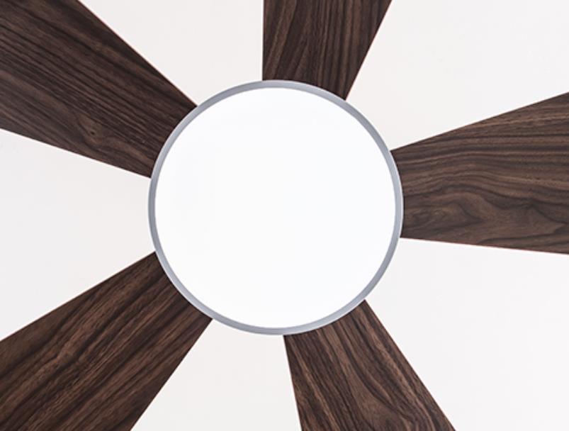 Colorful Round Fan Leaf Kids Downrods Ceiling Light