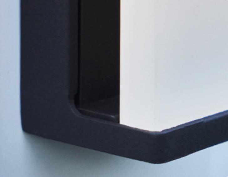 Solar Square Frosted Glass LED Wall Sconce - Waterproof Outdoor Lighting
