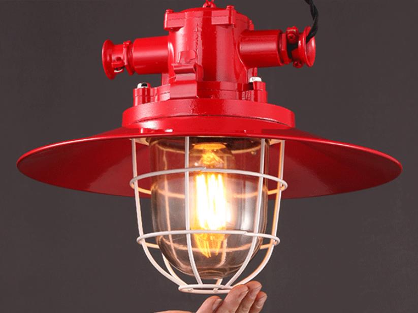 Industrial Vintage Blast Iron Cage Pendant Light - 1-Light Fixture, Rustic Home Decor, Retro Lighting, Edison Bulb Design, Kitchen, Dining, Loft, Industrial Style Lighting