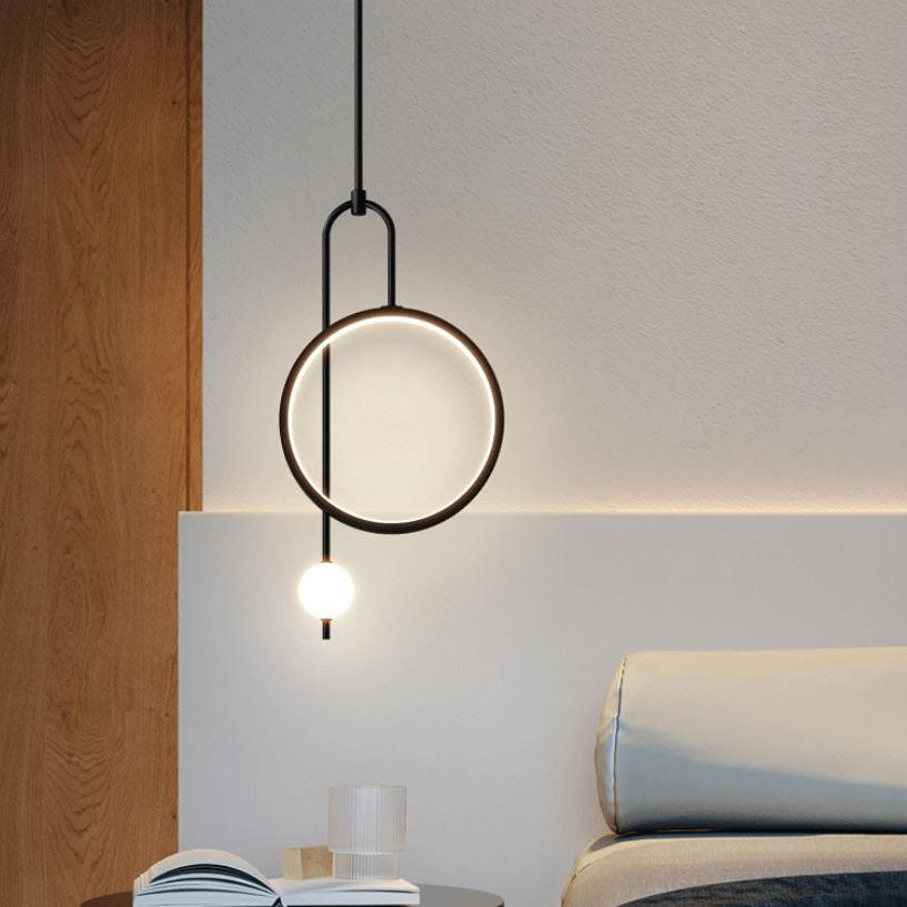 European Minimalist Circular Acrylic LED Chandelier - Light Luxury Design