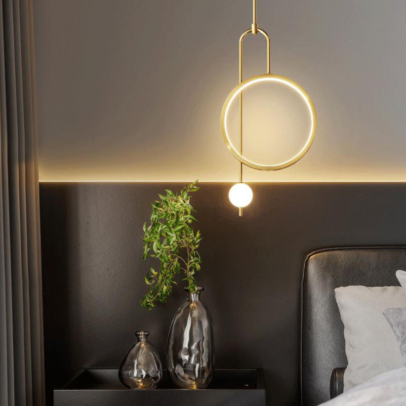 European Minimalist Circular Acrylic LED Chandelier - Light Luxury Design