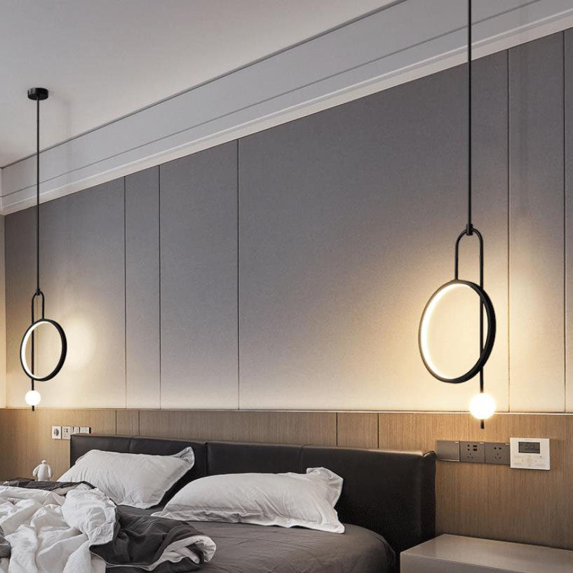 European Minimalist Circular Acrylic LED Chandelier - Light Luxury Design