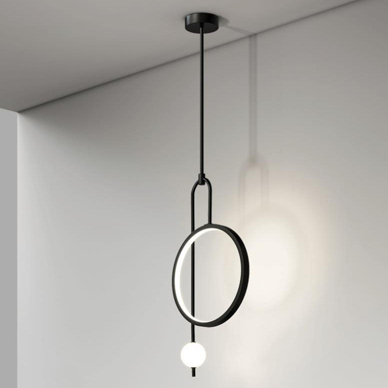 European Minimalist Circular Acrylic LED Chandelier - Light Luxury Design