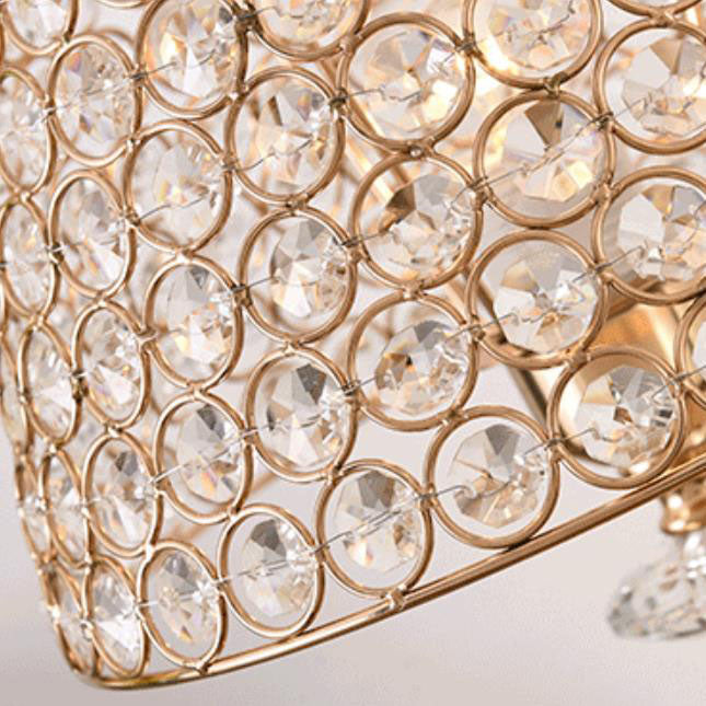 Nordic Luxury Crystal Cone Table Lamp - Modern 1-Light Design, Elegant Home Décor, LED Compatible, Stylish Accent Lighting