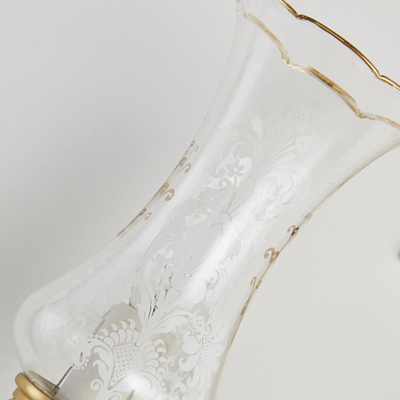 Traditional French Crystal Candelabra Wall Sconce Lamp - Brass 1/2 Light Design