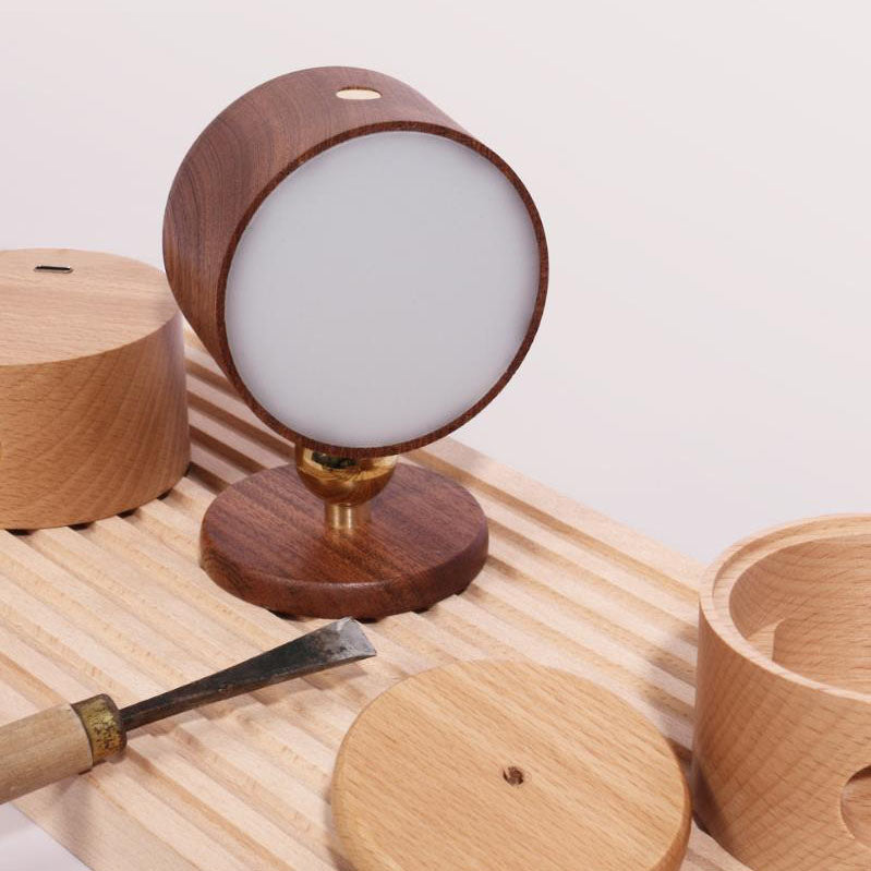 Wooden USB Rechargeable Magnetic LED Night Light Sconce Lamp