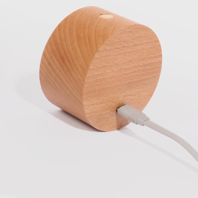Wooden USB Rechargeable Magnetic LED Night Light Sconce Lamp