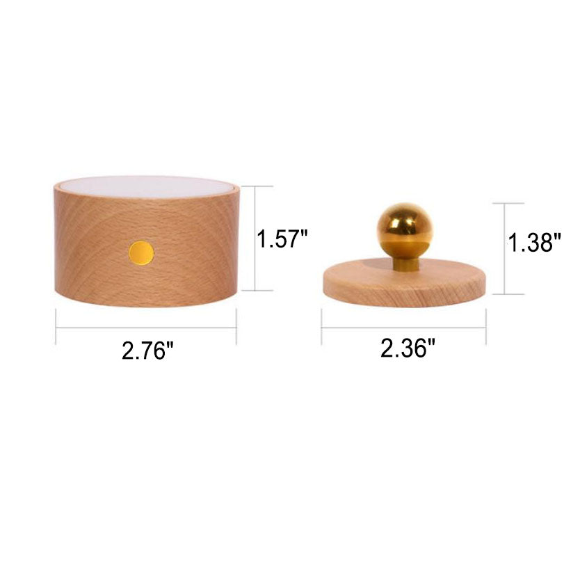 Wooden USB Rechargeable Magnetic LED Night Light Wall Sconce