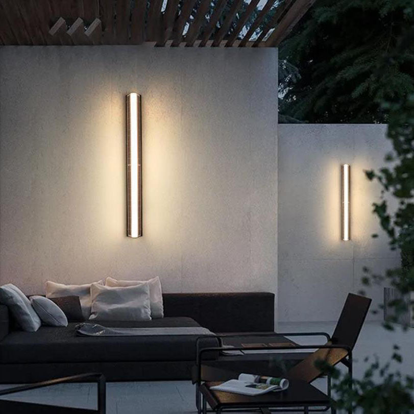 Modern Acrylic Solar LED Garden Wall Light - Waterproof Outdoor Lighting