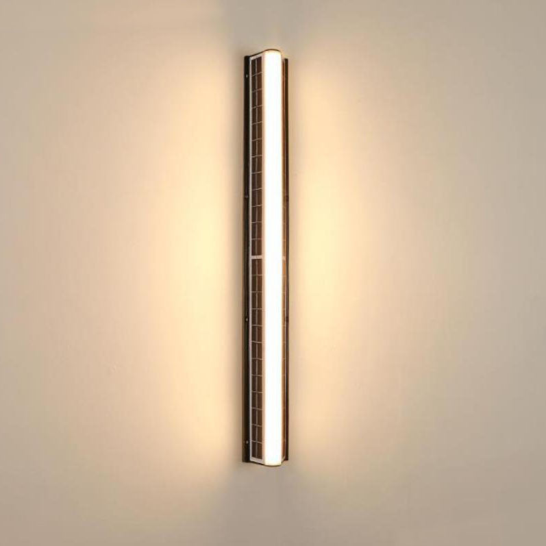 Modern Acrylic Solar LED Garden Wall Light - Waterproof Outdoor Lighting