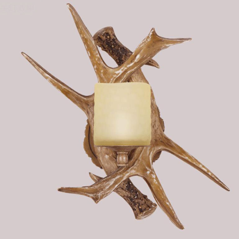 Modern Retro Antler Glass Wall Sconce Lamp - Stylish Home Lighting Fixture