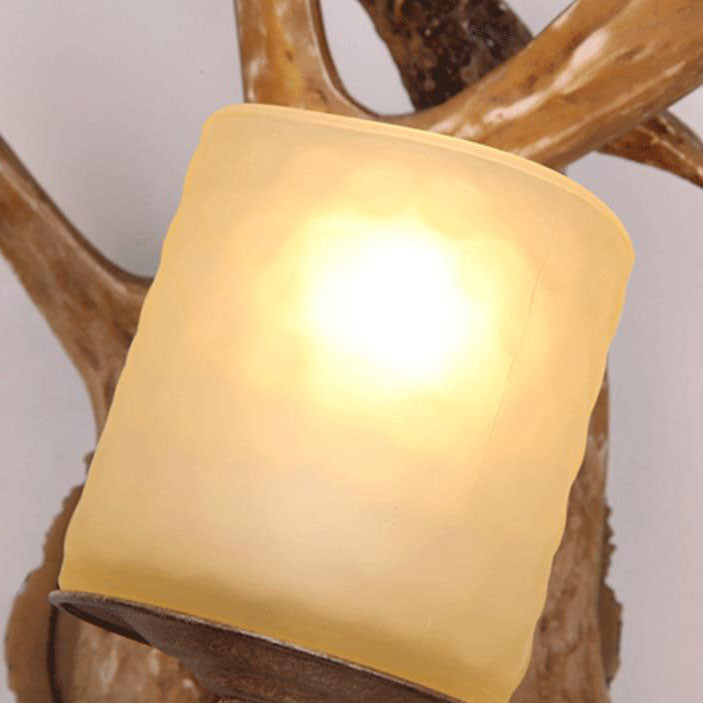 Modern Retro Antler Glass Wall Sconce Lamp - Stylish Home Lighting Fixture