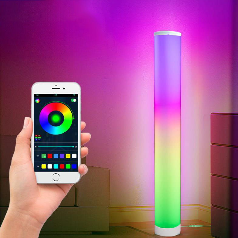 Modern Minimalist RGB Illusion LED Floor Lamp with APP Remote Control for Living Room