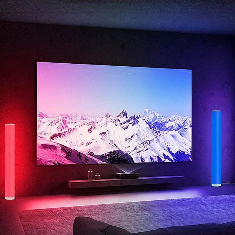 Modern Minimalist RGB Illusion LED Floor Lamp with APP Remote Control for Living Room