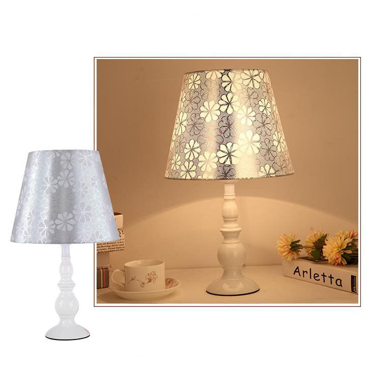 Modern Floral Iron Vase Base Table Lamp - 1-Light Design, Stylish Home Decor, Elegant Lighting, Contemporary Floral Accent, Adjustable Brightness Option
