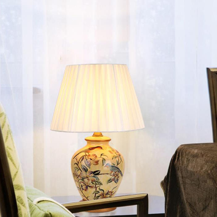 Modern Creative Warm Ceramic Cylindrical 1-Light Table Lamp | Stylish Home Lighting | Contemporary Desk Lamp | Unique Ceramic Design | Warm White Light | Minimalist Table Lamp | Bedroom Nightstand Lamp | Living Room Decor | Elegant Lighting Solution | Art