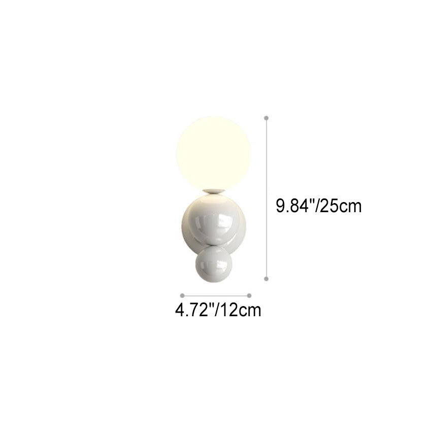 Modern Cream Style Children's Wrought Iron Sphere 1-Light Wall Sconce Lamp Nursery Lighting Fixture Kids Room Decor Soft Glow Bedroom Wall Light Fixture Cute Design for Kids Playroom Accent Lighting