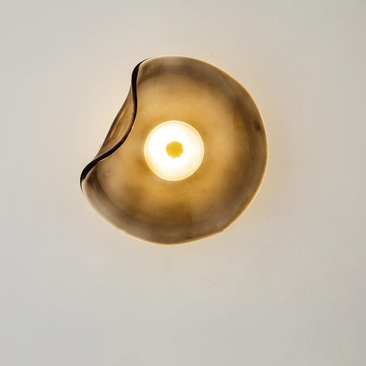 Nordic Minimalist Round Glass LED Wall Sconce Lamp