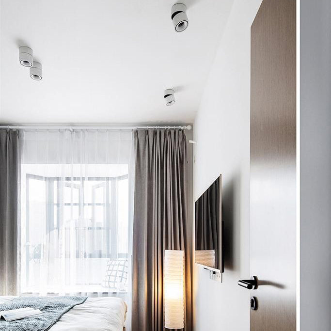 Modern Minimalist Adjustable Aluminum LED Ceiling Light for Living Room