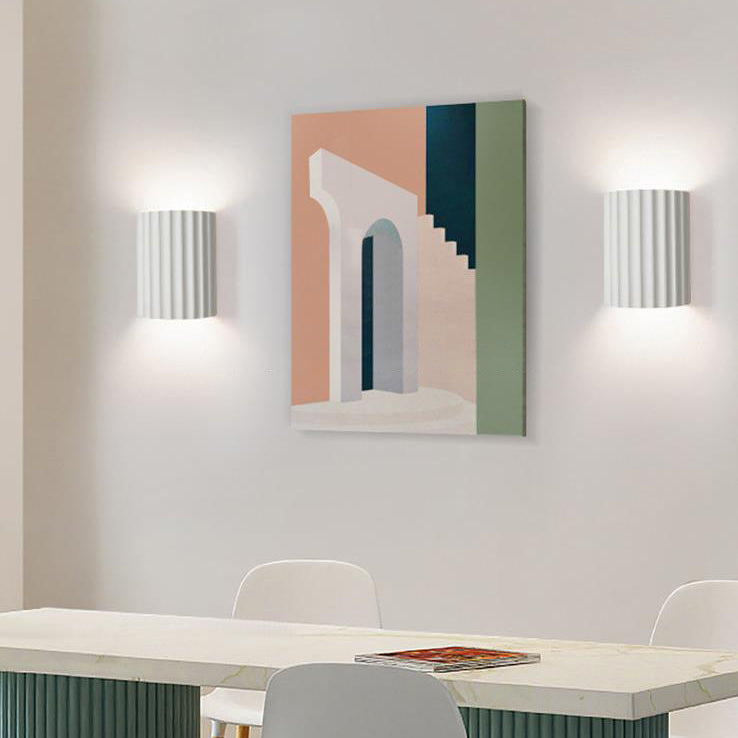 Contemporary Scandinavian Resin Half Column 2-Light Wall Sconce for Hallway

Enhance your hallway with this stylish contemporary wall sconce. Featuring a unique half column design, this 2-light fixture combines Scandinavian aesthetics with a modern resin