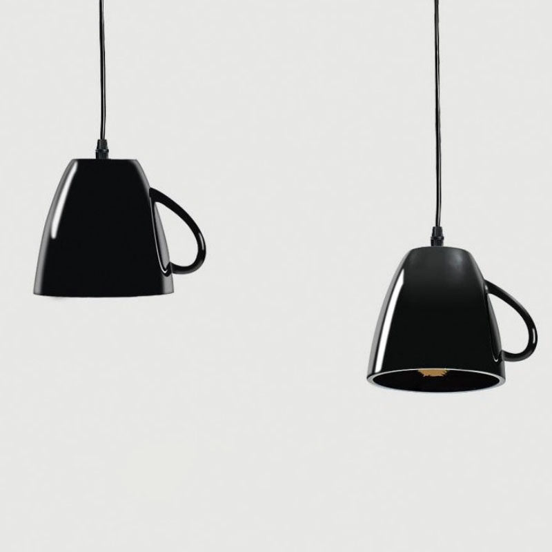 Contemporary Teacup Teapot Pendant Light - 1-Light Resin Fixture for Living Room